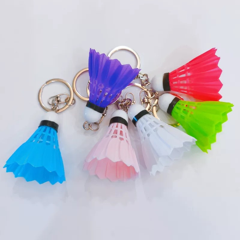 Badminton Smash - Creative Mini แบดมินตันพวงกุญแจน่ารักลูกขนไก่พวงกุญแจพวงกุญแจ PVC สีสันกุญแจรถกระเป๋าจี้เครื่องประดับของขวัญคลับ
